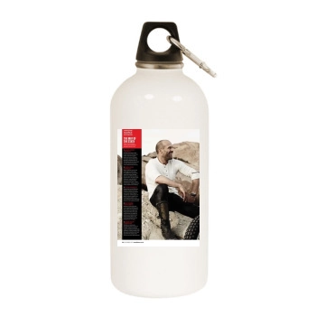 Jason Statham White Water Bottle With Carabiner