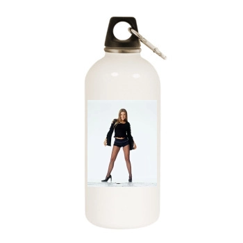 Jeanette Biedermann White Water Bottle With Carabiner