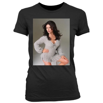 Catherine Zeta-Jones Women's Junior Cut Crewneck T-Shirt