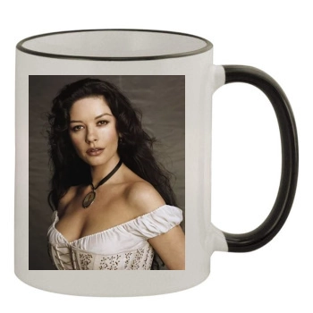 Catherine Zeta-Jones 11oz Colored Rim & Handle Mug