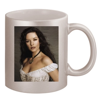 Catherine Zeta-Jones 11oz Metallic Silver Mug