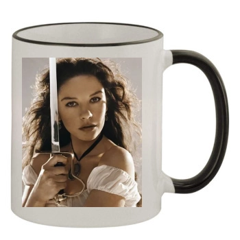 Catherine Zeta-Jones 11oz Colored Rim & Handle Mug