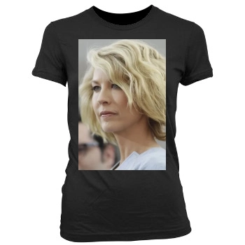 Jenna Elfman Women's Junior Cut Crewneck T-Shirt