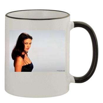 Catherine Zeta-Jones 11oz Colored Rim & Handle Mug