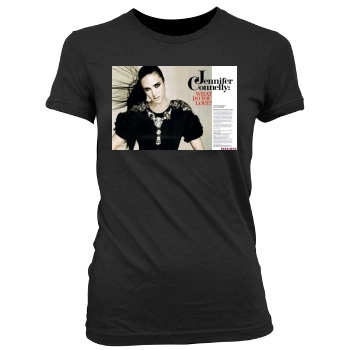 Jennifer Connelly Women's Junior Cut Crewneck T-Shirt