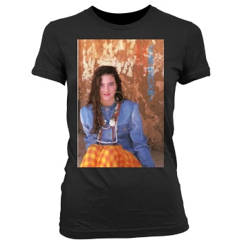 Jennifer Connelly Women's Junior Cut Crewneck T-Shirt