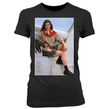 Jennifer Connelly Women's Junior Cut Crewneck T-Shirt