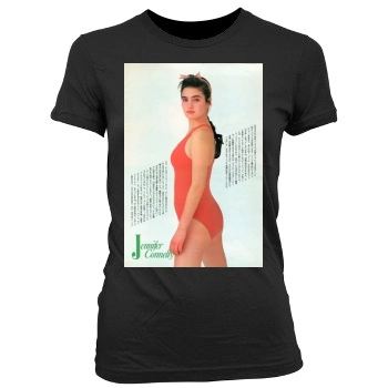 Jennifer Connelly Women's Junior Cut Crewneck T-Shirt