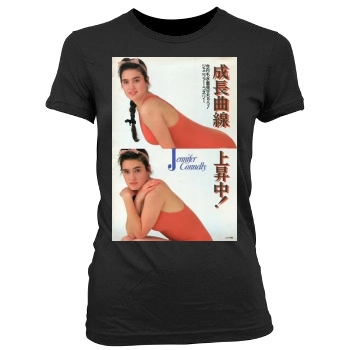 Jennifer Connelly Women's Junior Cut Crewneck T-Shirt