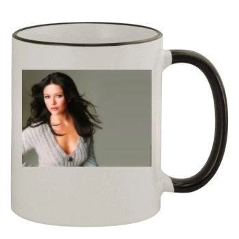 Catherine Zeta-Jones 11oz Colored Rim & Handle Mug