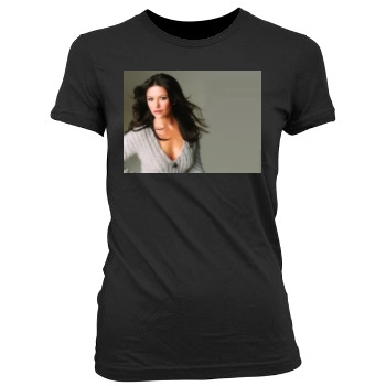 Catherine Zeta-Jones Women's Junior Cut Crewneck T-Shirt