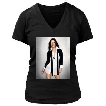 Catherine Zeta-Jones Women's Deep V-Neck TShirt