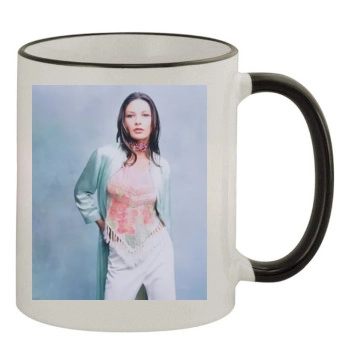 Catherine Zeta-Jones 11oz Colored Rim & Handle Mug