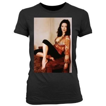 Catherine Zeta-Jones Women's Junior Cut Crewneck T-Shirt