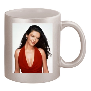 Catherine Zeta-Jones 11oz Metallic Silver Mug