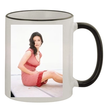 Catherine Zeta-Jones 11oz Colored Rim & Handle Mug