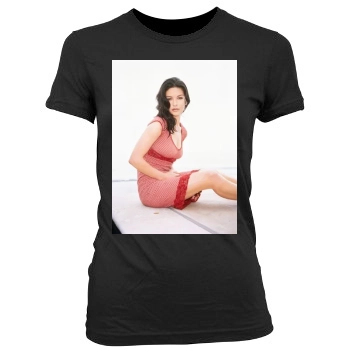 Catherine Zeta-Jones Women's Junior Cut Crewneck T-Shirt