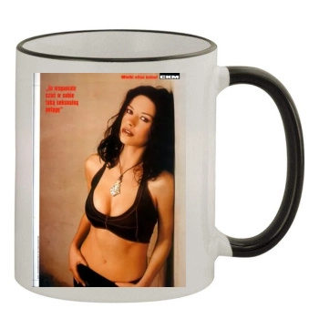 Catherine Zeta-Jones 11oz Colored Rim & Handle Mug