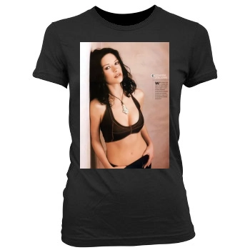 Catherine Zeta-Jones Women's Junior Cut Crewneck T-Shirt