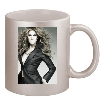 Celine Dion 11oz Metallic Silver Mug