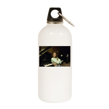 Celine Dion White Water Bottle With Carabiner