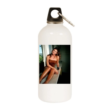 Cerina Vincent White Water Bottle With Carabiner