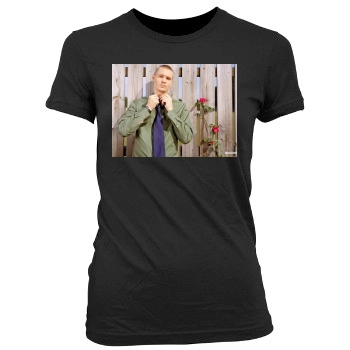 Chad Michael Murray Women's Junior Cut Crewneck T-Shirt