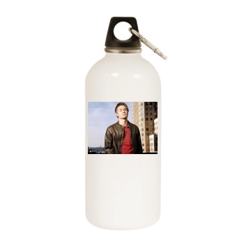 Chad Michael Murray White Water Bottle With Carabiner