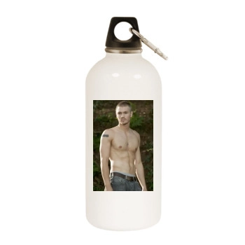 Chad Michael Murray White Water Bottle With Carabiner