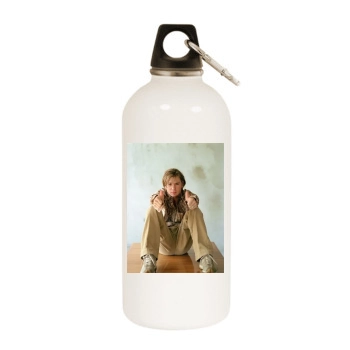 Chad Michael Murray White Water Bottle With Carabiner