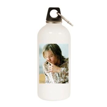 Chad Michael Murray White Water Bottle With Carabiner