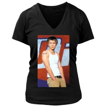 Chad Michael Murray Women's Deep V-Neck TShirt