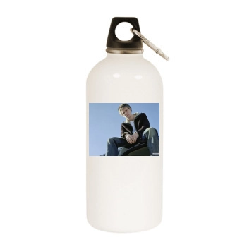 Chad Michael Murray White Water Bottle With Carabiner