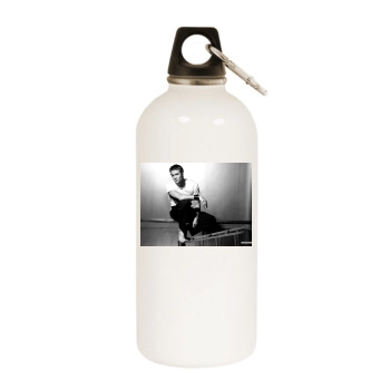 Chad Michael Murray White Water Bottle With Carabiner