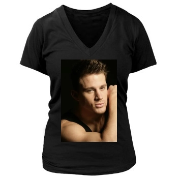 Channing Tatum Women's Deep V-Neck TShirt