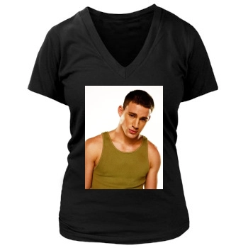 Channing Tatum Women's Deep V-Neck TShirt