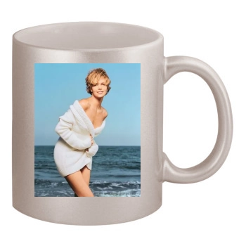 Charlize Theron 11oz Metallic Silver Mug