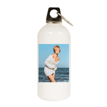 Charlize Theron White Water Bottle With Carabiner