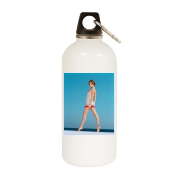 Charlize Theron White Water Bottle With Carabiner