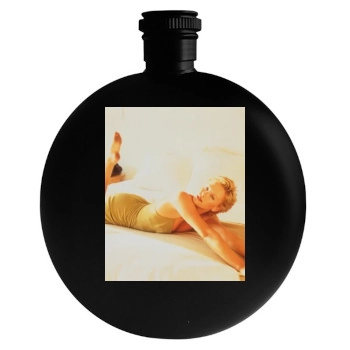 Charlize Theron Round Flask