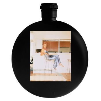 Charlize Theron Round Flask