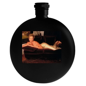 Charlize Theron Round Flask