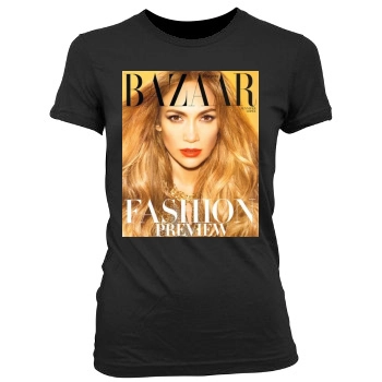 Jennifer Lopez Women's Junior Cut Crewneck T-Shirt