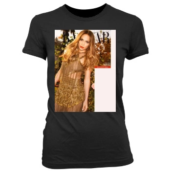 Jennifer Lopez Women's Junior Cut Crewneck T-Shirt