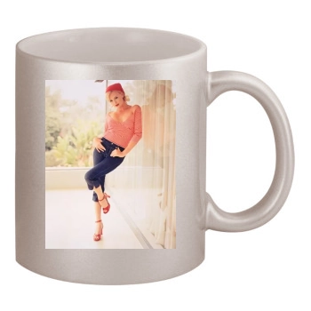 Charlize Theron 11oz Metallic Silver Mug