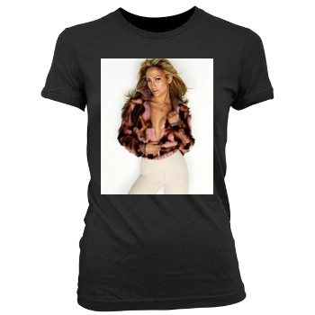 Jennifer Lopez Women's Junior Cut Crewneck T-Shirt