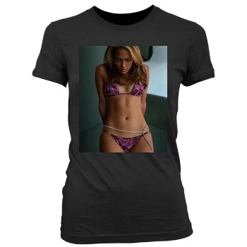 Jennifer Lopez Women's Junior Cut Crewneck T-Shirt