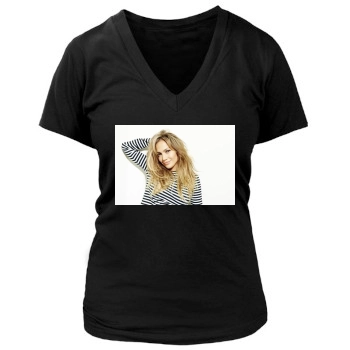 Jennifer Lopez Women's Deep V-Neck TShirt