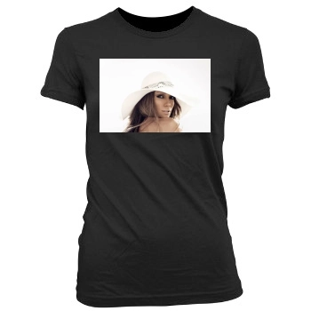 Jennifer Lopez Women's Junior Cut Crewneck T-Shirt