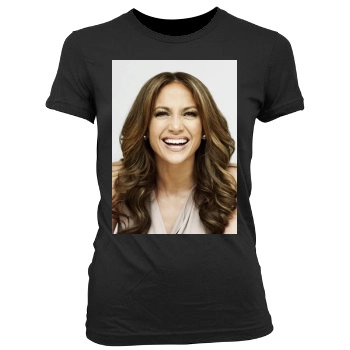 Jennifer Lopez Women's Junior Cut Crewneck T-Shirt